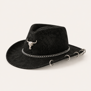 Chain Black Cowboy Hat