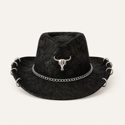 Chain Black Cowboy Hat