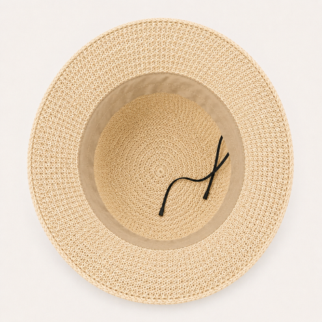 Packable Paper Straw Bucket Hat