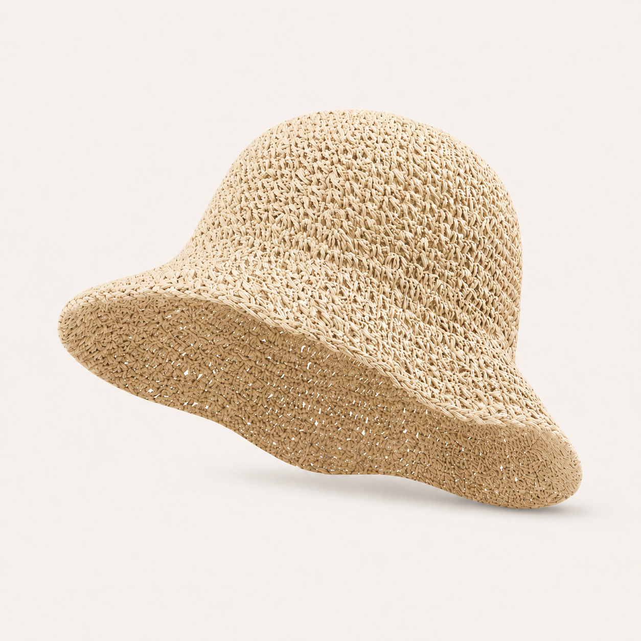 Packable Paper Straw Bucket Hat