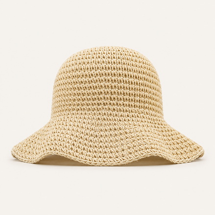 Packable Paper Straw Bucket Hat