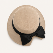 Bow Linen Sun Hat