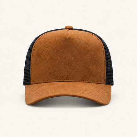 Blue Color-Block Trucker Cap