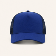 Blue Color-Block Trucker Cap