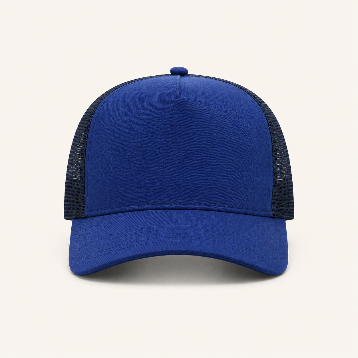 Blue Color-Block Trucker Cap