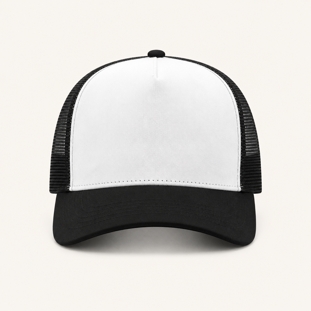 Blue Color-Block Trucker Cap
