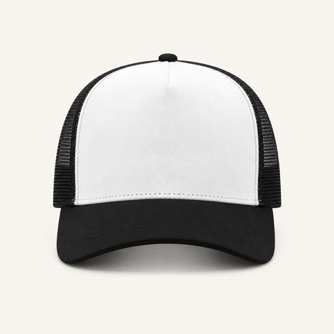 Blue Color-Block Trucker Cap