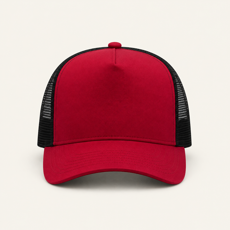 Blue Color-Block Trucker Cap
