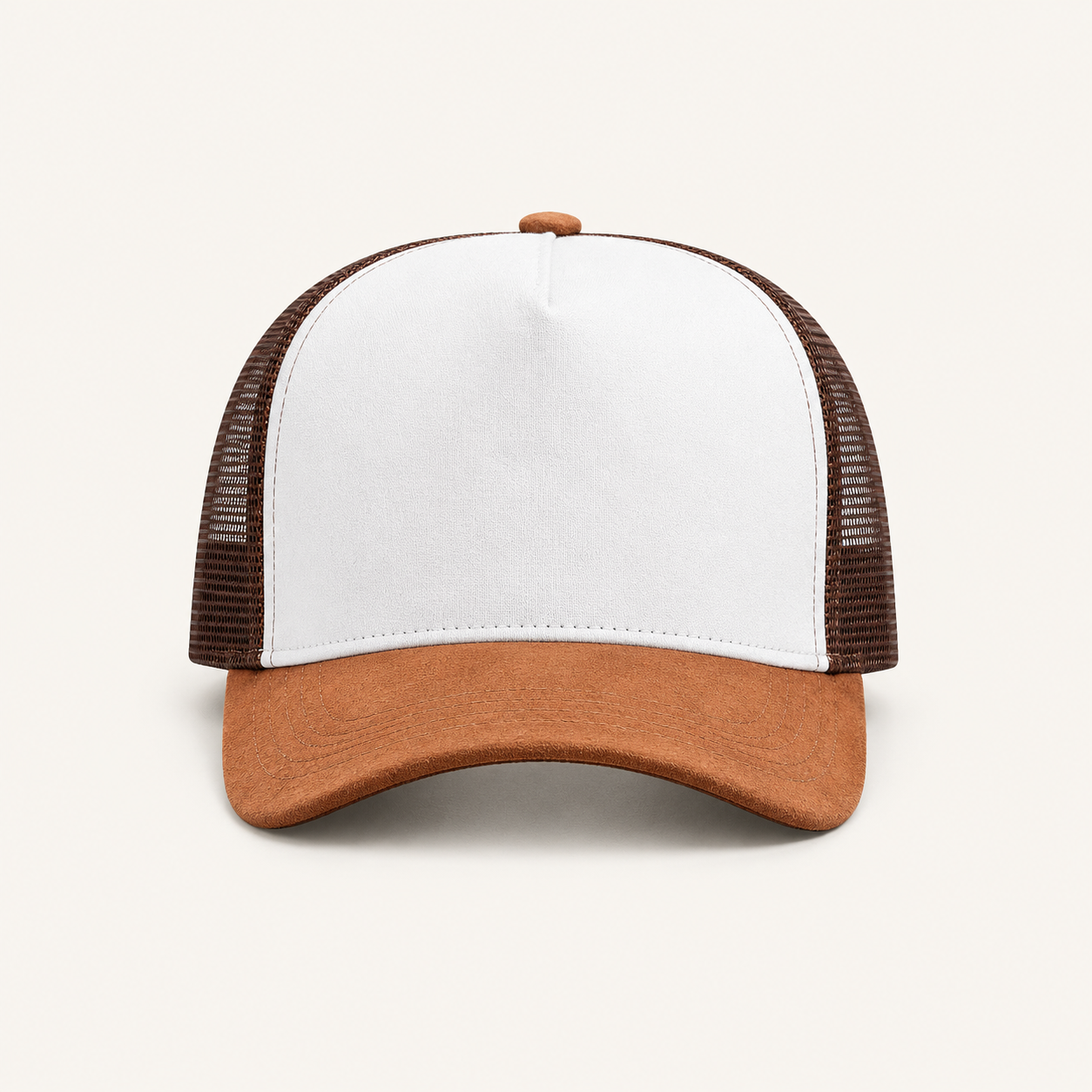 Blue Color-Block Trucker Cap