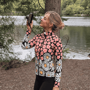 Retro Daisy Pop Windproof Jacket