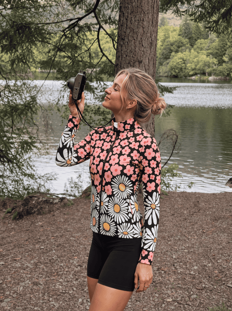 Retro Daisy Pop Windproof Jacket