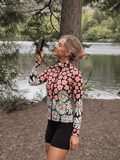 Retro Daisy Pop Windproof Jacket