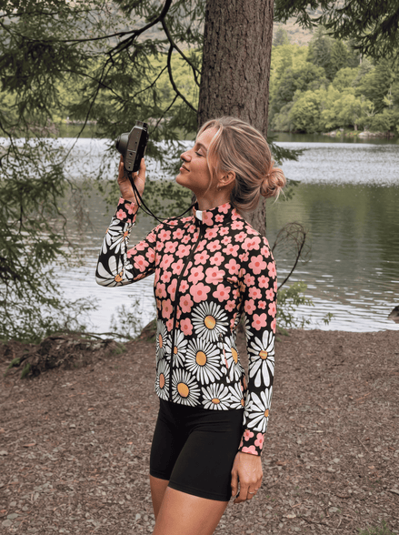 Retro Daisy Pop Windproof Jacket